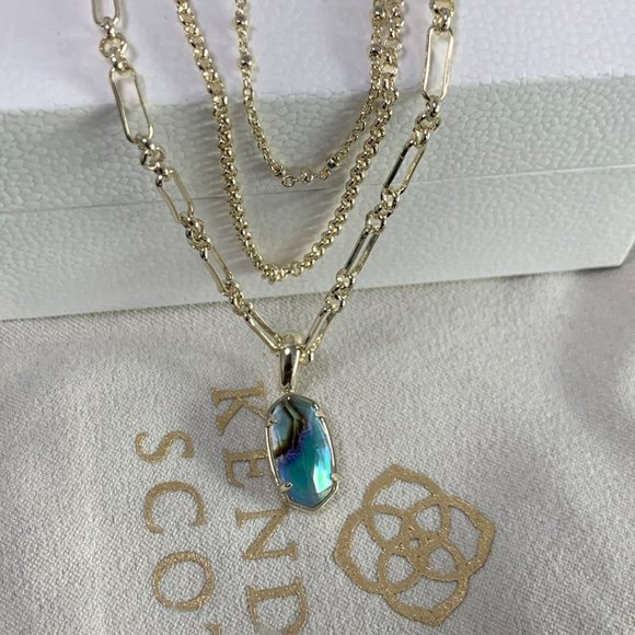 Kendra Scott Elisa Three-layer shell necklace collarbone chain Multi-layer - Picture 13 of 16